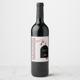 Fab Silhouette Glam Red Black Shoes Dankjewel Wijn Etiket