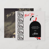 Fab Silhouette Glam Shoes Black Birthday Foto Bedankkaart (Voorkant / Achterkant)