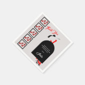 Fab Silhouette Glam Shoes Red Black Birthday Servet (Hoek)