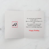 Fab Silhouette Glam Shoes Red Black Happy Birthday Kaart (Binnen)