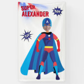 Fab Verjaardag Superheld USA Prachtige Jongen Amaz Spandoek (Verticaal)