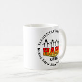 Fab Vier elementaire pinguïns Koffiemok (Voorkant rechts)