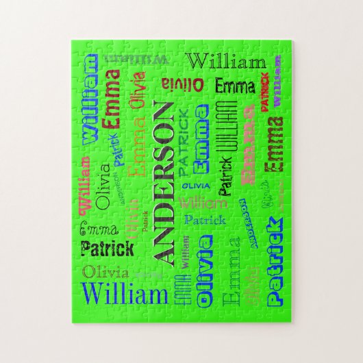 Fab Word Cloud Family 💕🎉 Cool Legpuzzel (Verticaal)