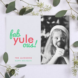 Fab Yule Ous   Fantastische kerstfoto Feestdagenkaart