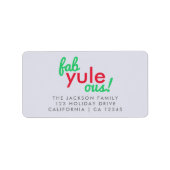 Fab Yule Ous | Fun Fab voor heerlijk kerststaartje Etiket (Voorkant)