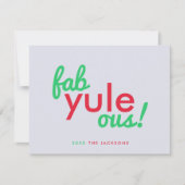 Fab Yule Ous | Fun Fab voor heerlijk kerststaartje Feestdagenkaart (Voorkant)