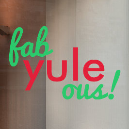 Fab Yule Ous | Fun Fab voor heerlijk kerststaartje Raamsticker