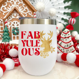 Fab-Yule-Ous Kerst Reindeer Rood & Goud
