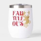 Fab-Yule-Ous Kerst Reindeer Rood & Goud (Voorkant)