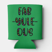 Fab-Yule-Ous lelijke kerstverlichting Blikjeskoeler (Achterkant)