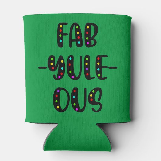 Fab-Yule-Ous lelijke kerstverlichting Blikjeskoeler (Achterkant)