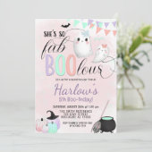 FabBOOlous Ghost Pastel Halloween Verjaardag Kaart (Staand voorkant)