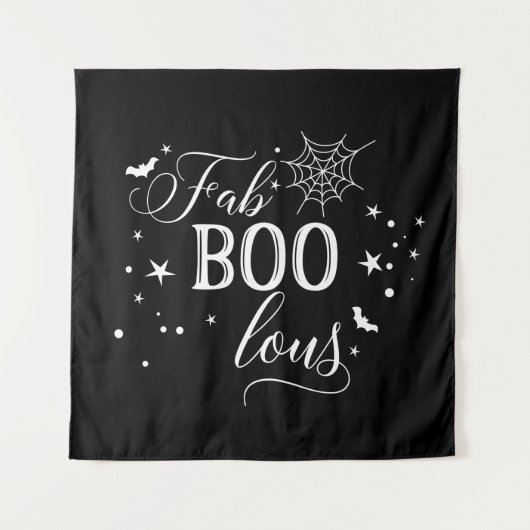 FabBOOlous Halloween black Backdrop party banner Wandkleed (Voorkant)