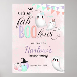 FabBOOlous Pastel Halloween Verjaardag Welkom Poster