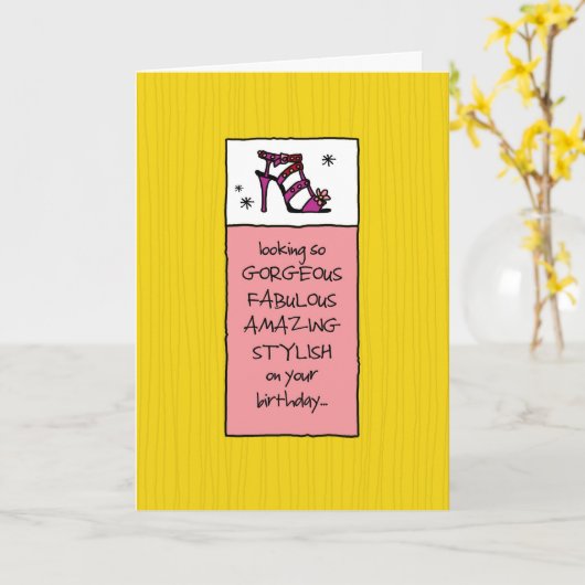 Fabelachtig het kijken op Uw Verjaardag Kaart (Gele Bloem)