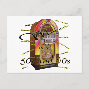 Fabelachtige jaren '50juke-box briefkaart