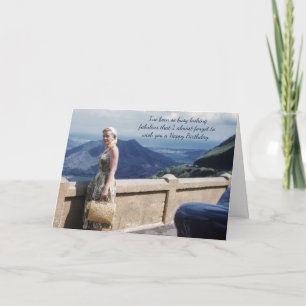 Fabelachtige Mooie Dame Retro van de Humor van de Kaart