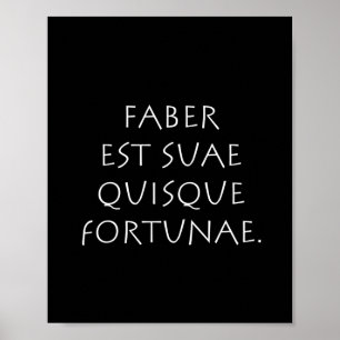 Faber est suae quisque Gelukkig Poster
