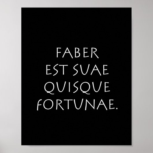 Faber est suae quisque Gelukkig Poster (Voorkant)