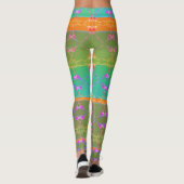 Faberge Geïnspireerd Roos Floral Folk Revival Leggings (Achterkant)