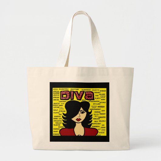 FABFUNKY DIVA-TAS GROTE TOTE BAG (Voorkant)