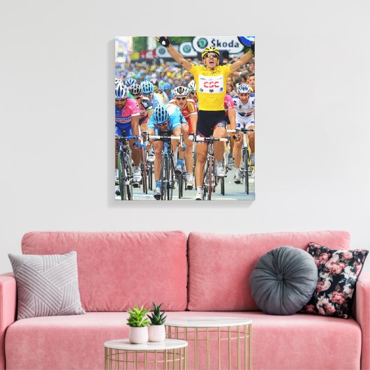 Fabian Cancellara Vroege Held Etappe 3 Tour de Fra Canvas Afdruk (Insitu (Woonkamer))