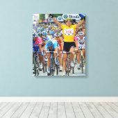 Fabian Cancellara Vroege Held Etappe 3 Tour de Fra Canvas Afdruk (Insitu (Houten vloer))