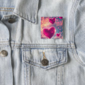 Fabian LIEFDE LIEFDE LIEFDE Knop Vierkante Button 5,1 Cm (In situ)