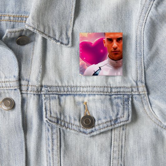 Fabian Starr Digital Love Fan Button (In situ)