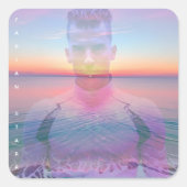 Fabian Starr Digital Love Fan Button Vierkante Sticker (Voorkant)