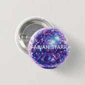 Fabian Starr DISCO BAL Knop Ronde Button 3,2 Cm (Voorkant /achterkant)