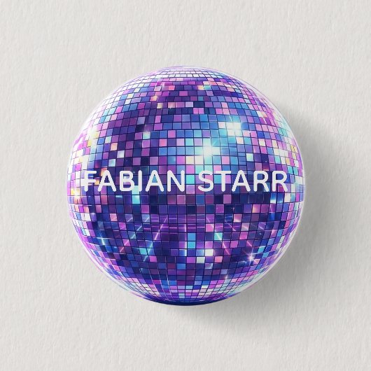 Fabian Starr DISCO BAL Knop Ronde Button 3,2 Cm (Voorkant)