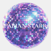 Fabian Starr Disco Bal Sticker (Voorkant)