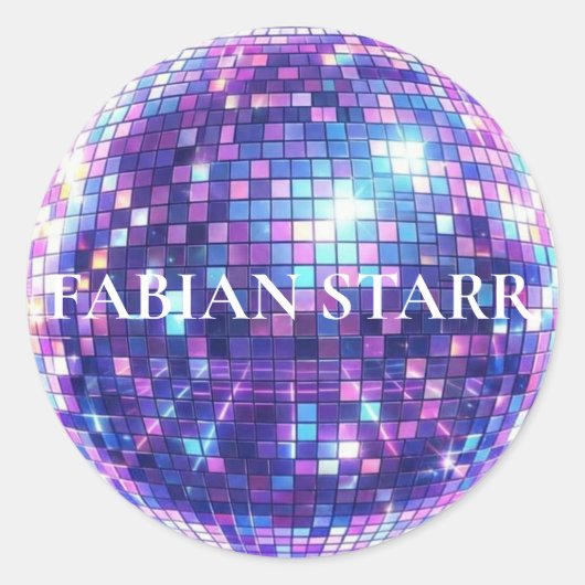 Fabian Starr Disco Bal Sticker (Voorkant)
