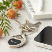Fabienne white gold Handwriting Schlüsselanhänger Sleutelhanger (Zijkant)