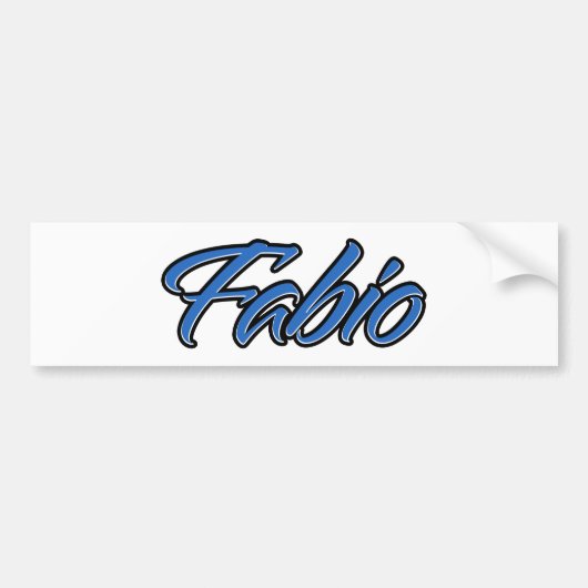 Fabio Name blue Aufkleber Sticker Autoaufkleber (Voorkant)