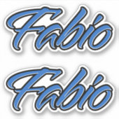 Fabio Name blue Aufkleber Sticker Stickerset (Voorkant)