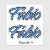 Fabio Name blue Aufkleber Sticker Stickerset (Vel)