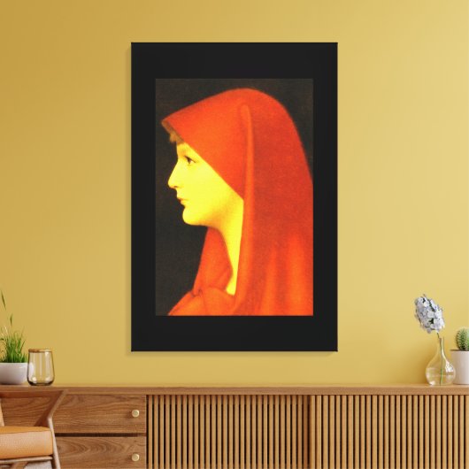 Fabiola', Jean Jacques Henner_Portretten Canvas Afdruk (Insitu (Woonkamer))