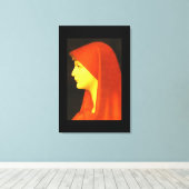 Fabiola', Jean Jacques Henner_Portretten Canvas Afdruk (Insitu (Houten vloer))