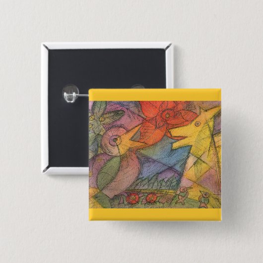 Fable Talk Vierkante Button 5,1 Cm (Voorkant /achterkant)