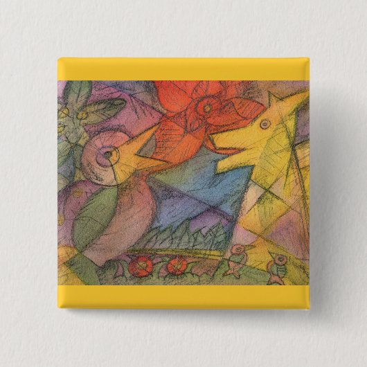 Fable Talk Vierkante Button 5,1 Cm (Voorkant)