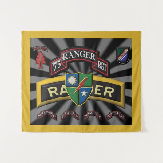 Fabled 75th Ranger Regiment Wandkleed (Voorkant (horizontaal))