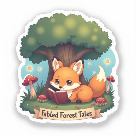 Fabled Forest Tales - Schattigee Fox Sticker (Voorkant)
