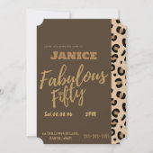 Fabolous Cheetah 50ste Kaart (Voorkant)