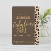 Fabolous Cheetah 50th  Kaart (Staand voorkant)