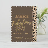 Fabolous Cheetah 50th  Kaart (Staand voorkant)