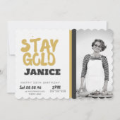 Fabolous Gold Golden 50th Personalized Kaart (Voorkant)