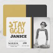 Fabolous Gold Golden 50th Personalized Kaart (Voorkant / Achterkant)