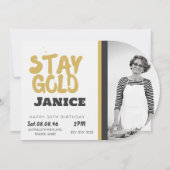 Fabolous Gold Golden 50th Personalized Kaart (Voorkant)